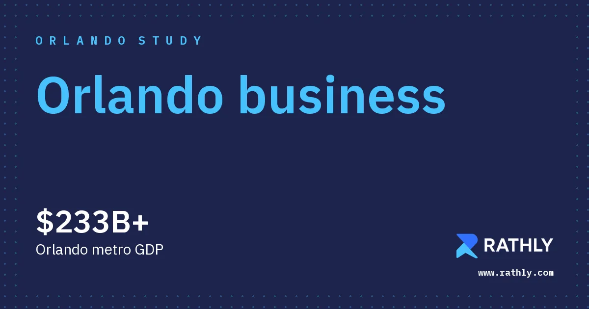 Rathly cover for Orlando business, $233B+ Orlando metro GDP
